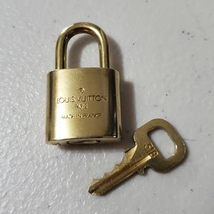Brass Louis Vuitton Lock & Padlock Set #318